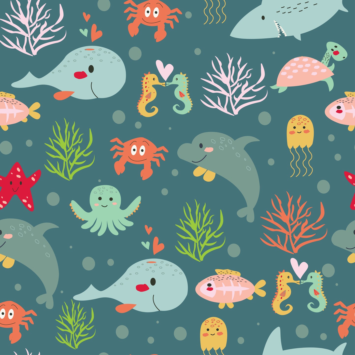 Colorful Growth Charts - Sea Life